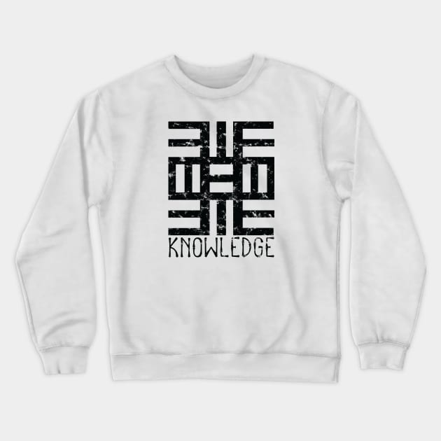 African Adinkra Sankofa Symbol "Knowledge" Black. Crewneck Sweatshirt by Vanglorious Joy